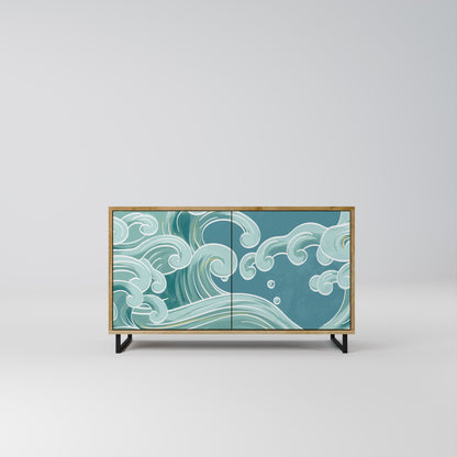 Credenza a 2 ante ASIAN SWAY in effetto rovere