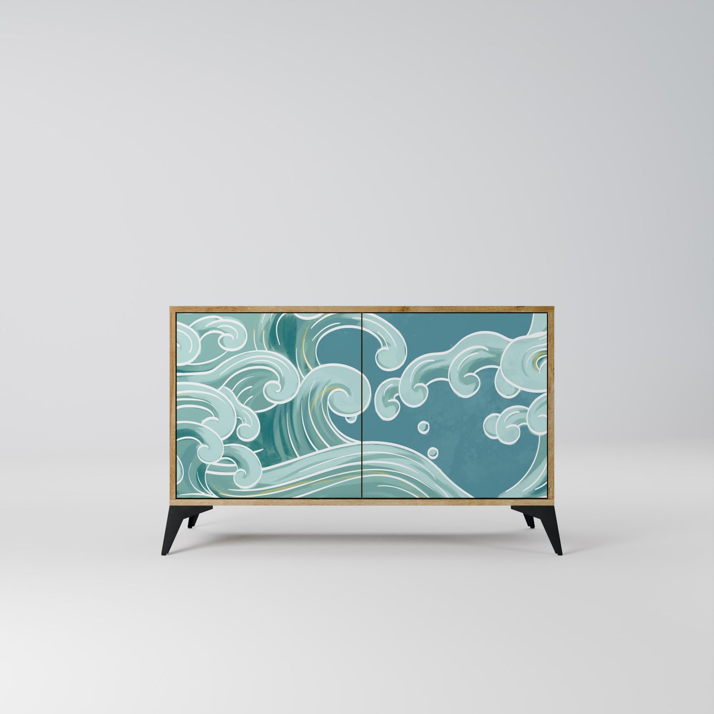 Credenza a 2 ante ASIAN SWAY in effetto rovere