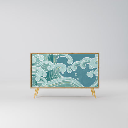 Credenza a 2 ante ASIAN SWAY in effetto rovere