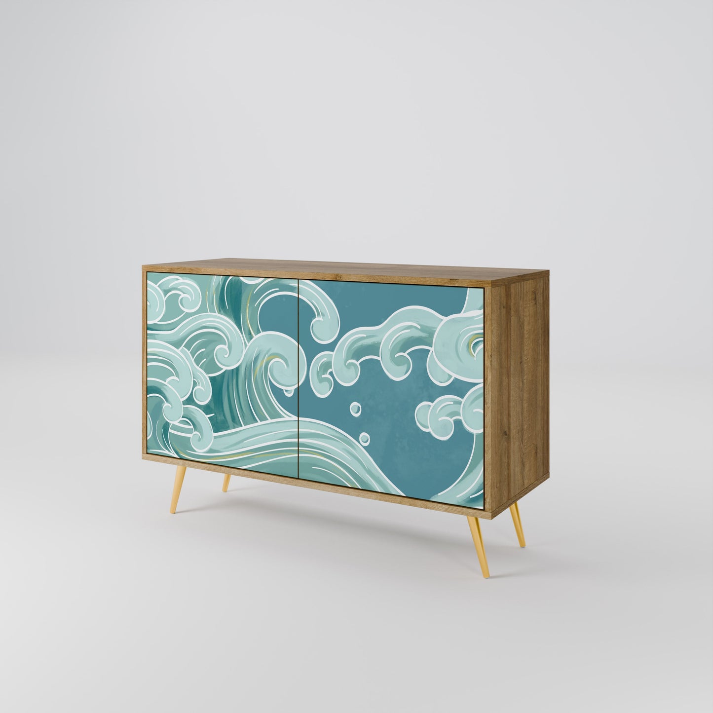 Credenza a 2 ante ASIAN SWAY in effetto rovere