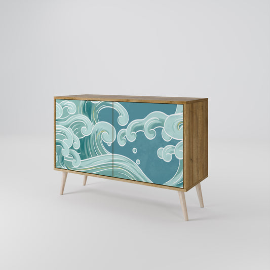 Credenza a 2 ante ASIAN SWAY in effetto rovere