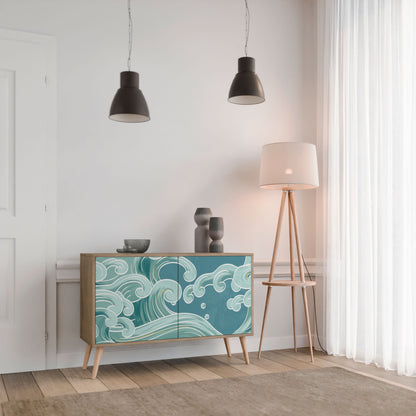 Credenza a 2 ante ASIAN SWAY in effetto rovere