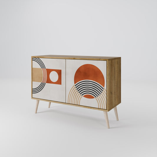 SPACE AROUND Credenza a 2 ante in effetto rovere