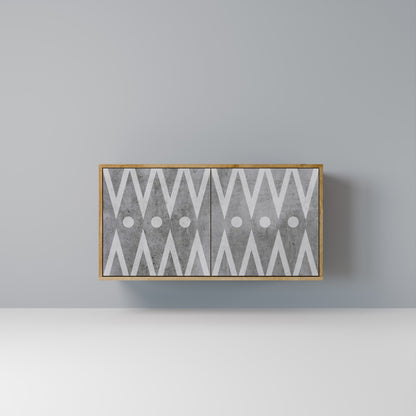 Credenza SHARP EDGES a 2 ante in effetto rovere