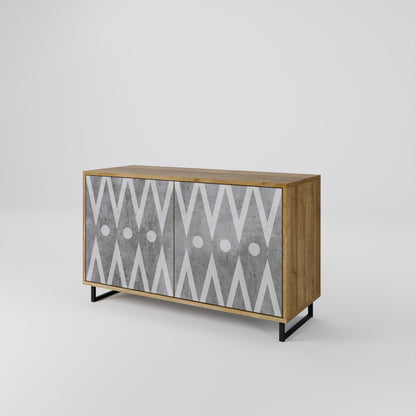 Credenza SHARP EDGES a 2 ante in effetto rovere