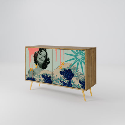 KANAGAWA BEAUTY 2-Door Sideboard in Oak Effect
