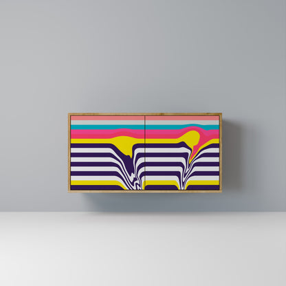 Credenza TONE COLLAPSE a 2 ante in effetto rovere