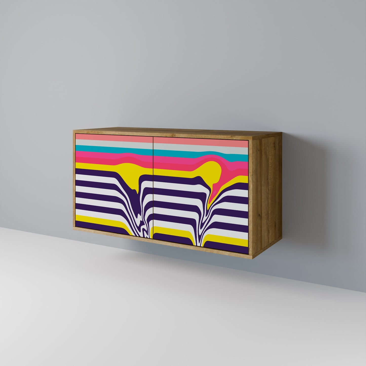 Credenza TONE COLLAPSE a 2 ante in effetto rovere