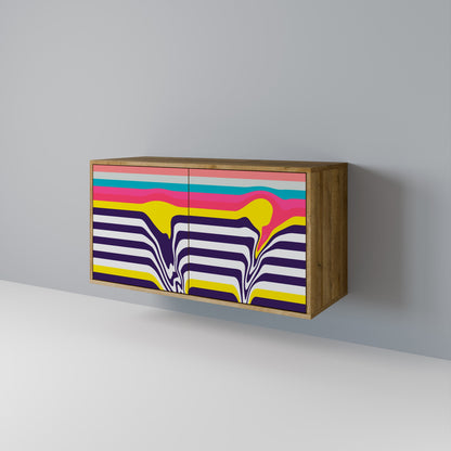 Credenza TONE COLLAPSE a 2 ante in effetto rovere