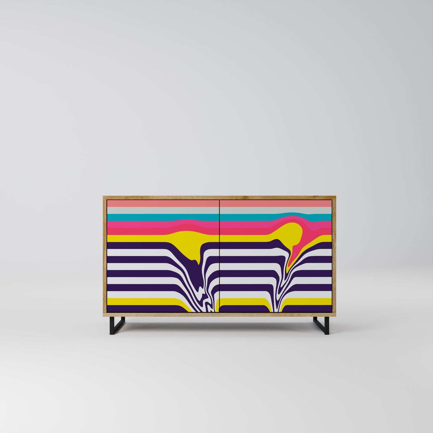 Credenza TONE COLLAPSE a 2 ante in effetto rovere