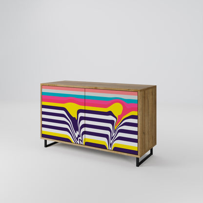 Credenza TONE COLLAPSE a 2 ante in effetto rovere