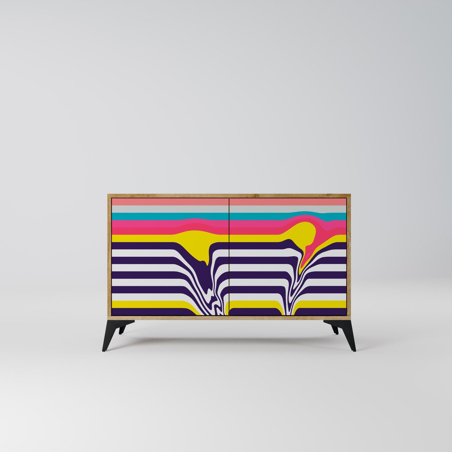 Credenza TONE COLLAPSE a 2 ante in effetto rovere