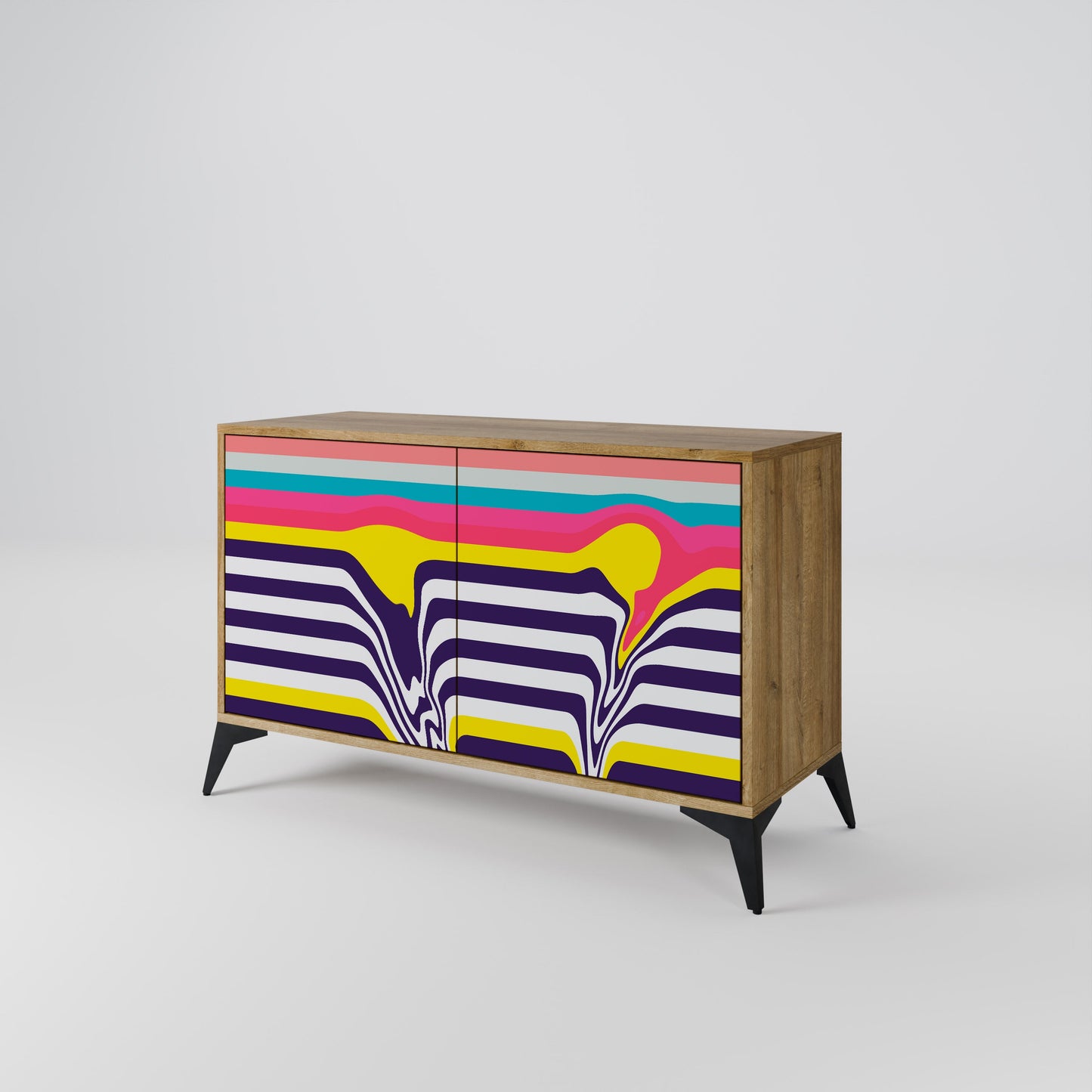Credenza TONE COLLAPSE a 2 ante in effetto rovere