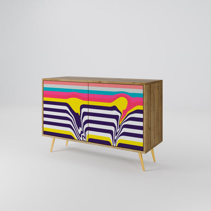 Credenza TONE COLLAPSE a 2 ante in effetto rovere