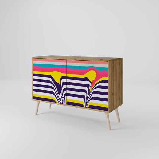 Credenza TONE COLLAPSE a 2 ante in effetto rovere