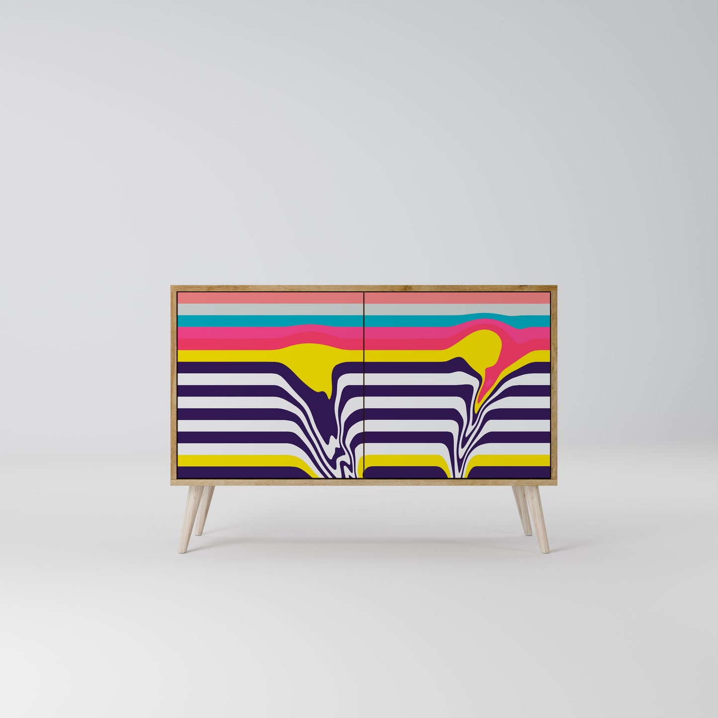 Credenza TONE COLLAPSE a 2 ante in effetto rovere