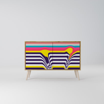Credenza TONE COLLAPSE a 2 ante in effetto rovere