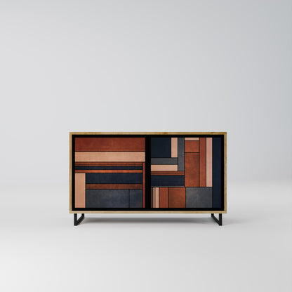 Credenza INTREPID FORMATION a 2 ante in effetto rovere
