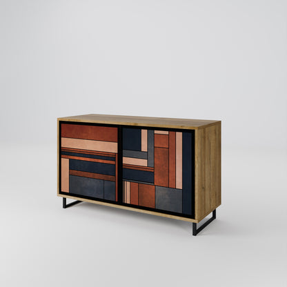 Credenza INTREPID FORMATION a 2 ante in effetto rovere