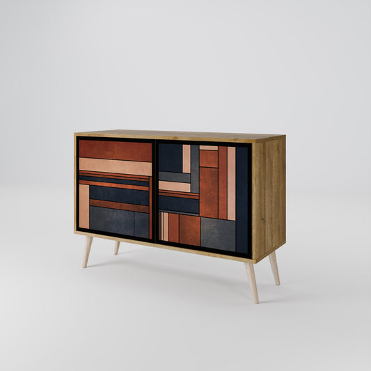 Credenza INTREPID FORMATION a 2 ante in effetto rovere