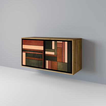 Credenza a 2 ante FIGURES OF NATURE in effetto rovere