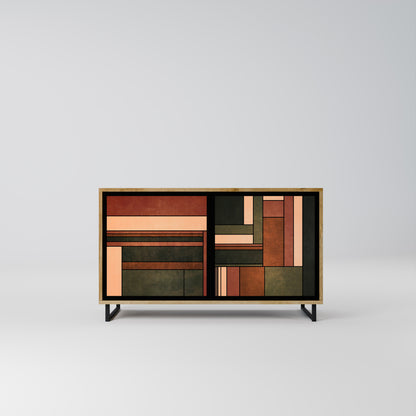Credenza a 2 ante FIGURES OF NATURE in effetto rovere