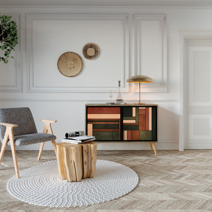 Credenza a 2 ante FIGURES OF NATURE in effetto rovere