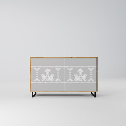 Credenza a 2 ante THAI GRAY effetto rovere