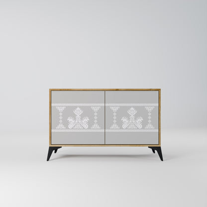 Credenza a 2 ante THAI GRAY effetto rovere