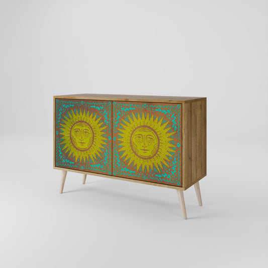 Credenza a 2 ante SUNSHINE EULOGY in effetto rovere