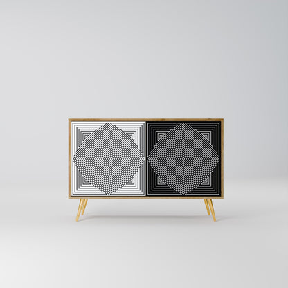 POLYGON ILLUSION 2-Door Sideboard in Oak Effect