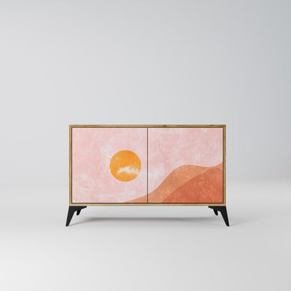 Credenza LUMINOUS SUNLIGHT a 2 ante in effetto rovere