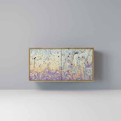 Credenza a 2 ante MOSAIC OF COLORS in effetto rovere
