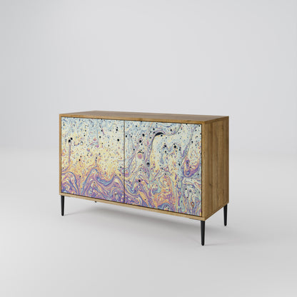 Credenza a 2 ante MOSAIC OF COLORS in effetto rovere