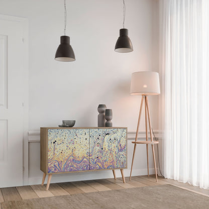 Credenza a 2 ante MOSAIC OF COLORS in effetto rovere