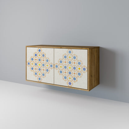 Credenza a 2 ante PATTERNED PRISM in effetto rovere