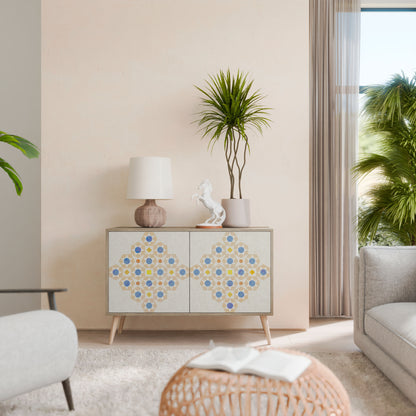 Credenza a 2 ante PATTERNED PRISM in effetto rovere
