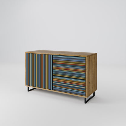 Credenza LINEOUT SPECTRUM a 2 ante in effetto rovere