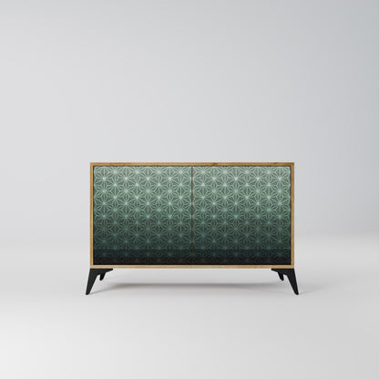 ORNAMENTAL GLIMMER 2-Door Sideboard in Oak Effect