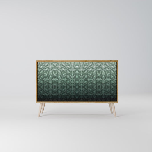 Credenza ORNAMENTAL GLIMMER a 2 ante in effetto rovere