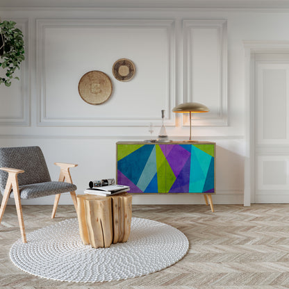 Credenza COLD SHOWCASE a 2 ante in effetto rovere