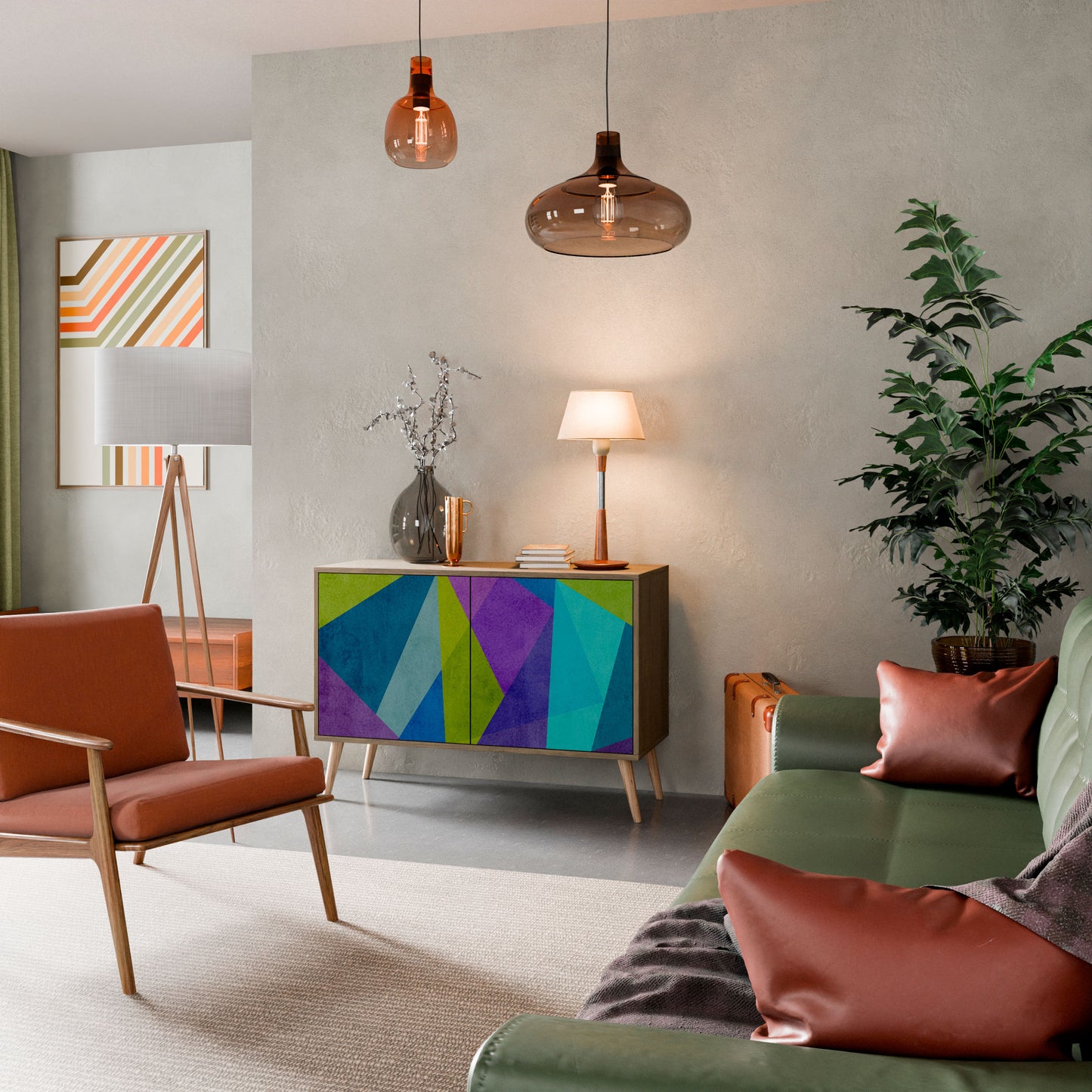 Credenza COLD SHOWCASE a 2 ante in effetto rovere