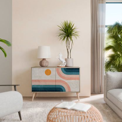 Credenza TWO HALVES a 2 ante in effetto rovere