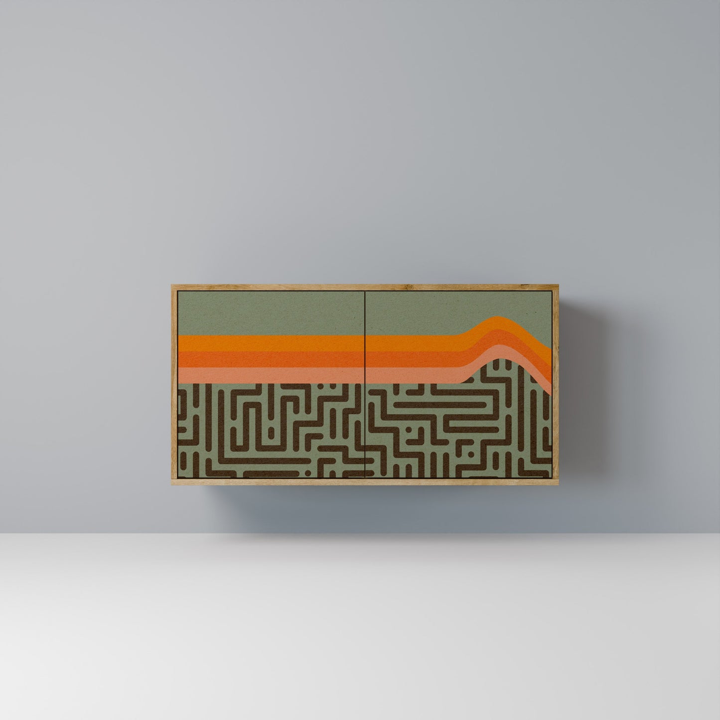 Credenza a 2 ante SIMPLE SOLUTIONS in effetto rovere