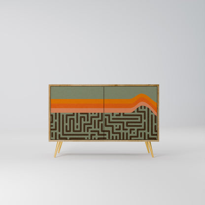 Credenza a 2 ante SIMPLE SOLUTIONS in effetto rovere