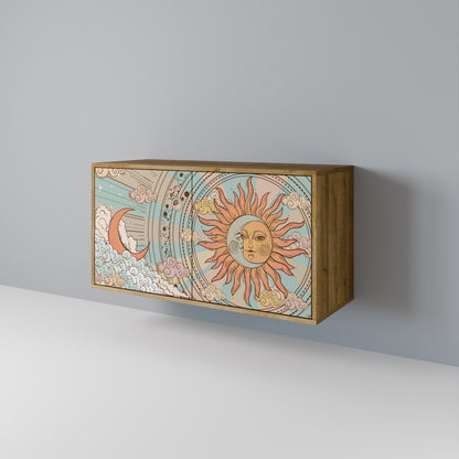 Credenza MYSTICAL STRUCTURE a 2 ante effetto rovere