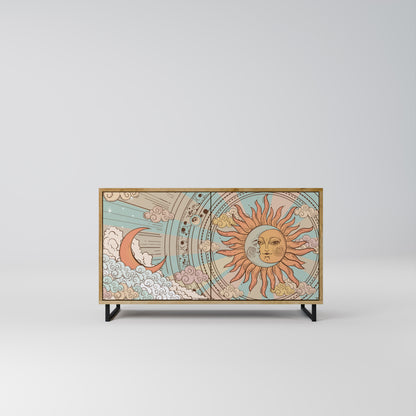 Credenza MYSTICAL STRUCTURE a 2 ante effetto rovere