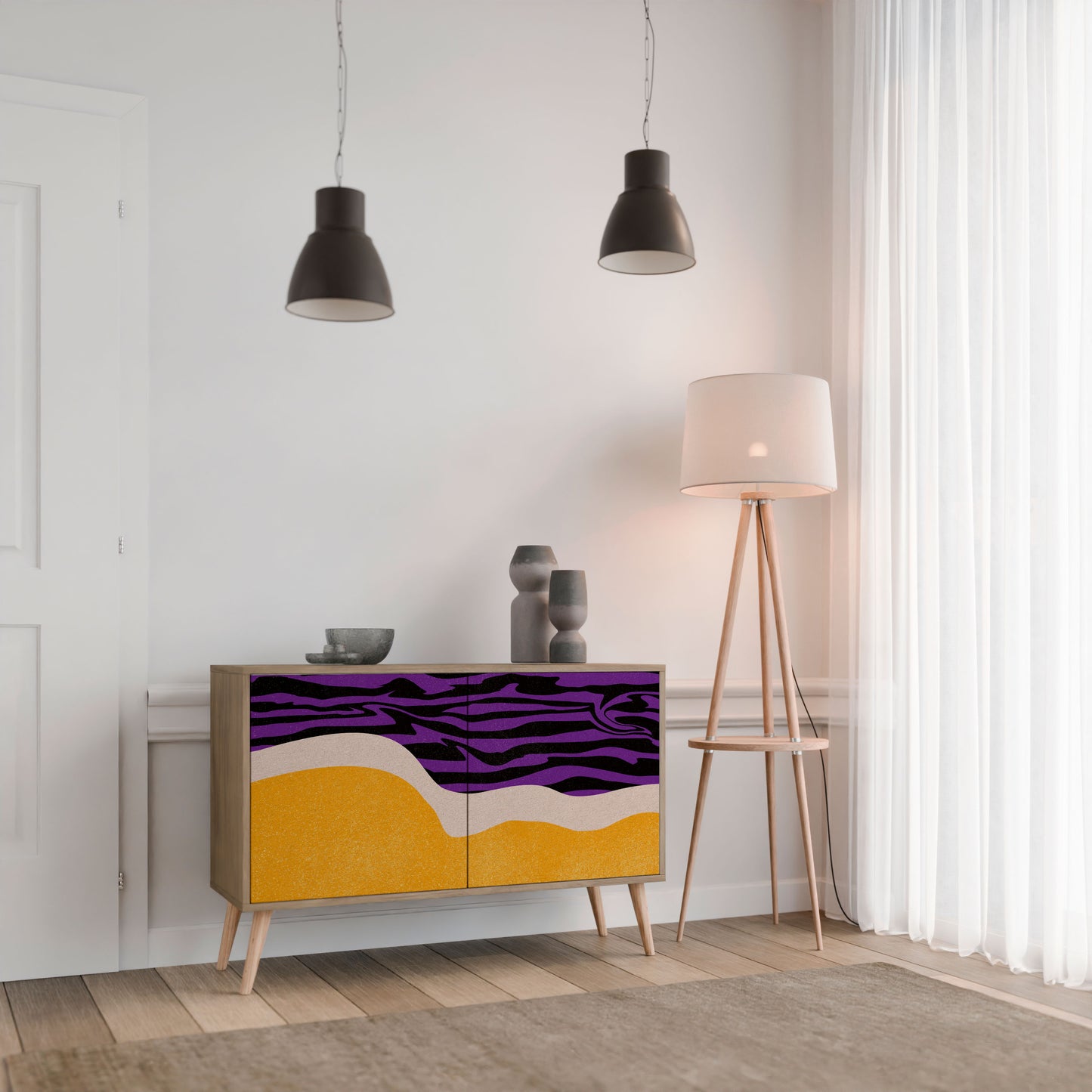 INDEPENDENT BORDER 2-Door Sideboard in Oak Effect