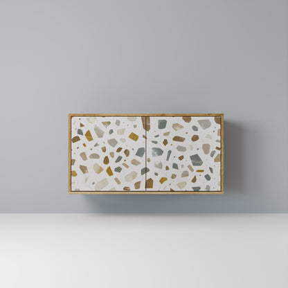 PIECES OF TOMORROW Credenza a 2 ante in effetto rovere