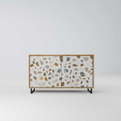 PIECES OF TOMORROW Credenza a 2 ante in effetto rovere